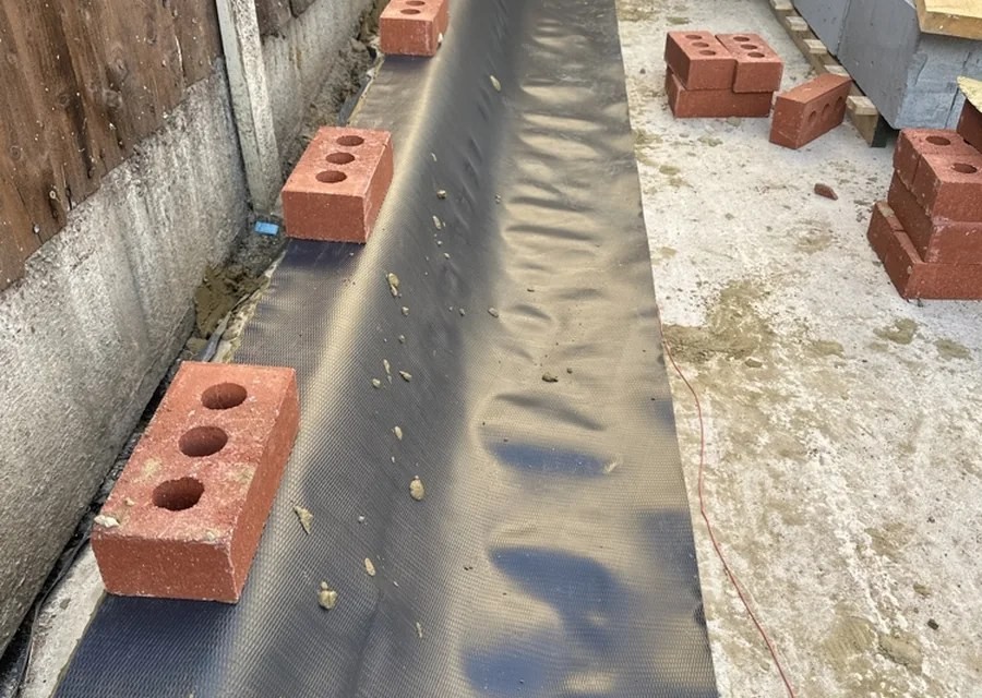 Brick and block construction detail