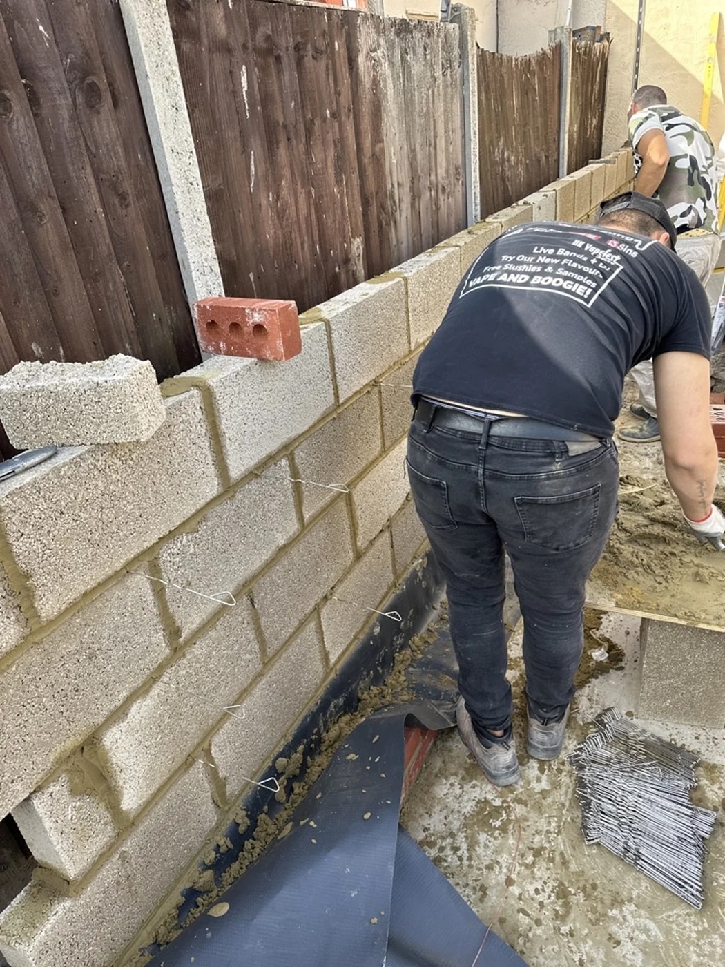 Project 3 wall construction in progress